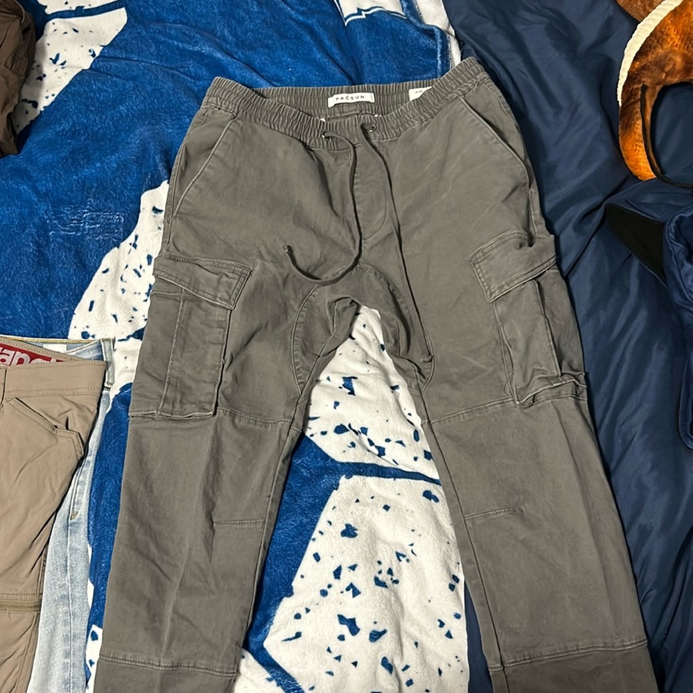 Grey cargo pacsun pants